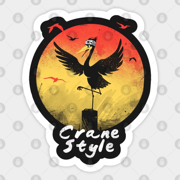 Crane Style Sticker by Vincent Trinidad Art